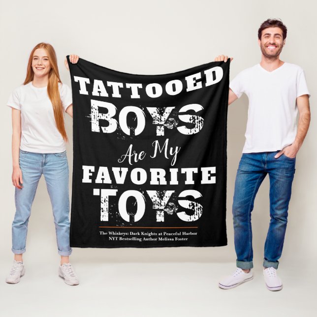Tattooed Boys are my Favourite Toys Blanket (In Situ)