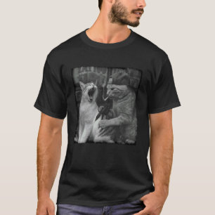 Tattooed Cat Gangster Funny Cat Meme Cat Lover Tat T-Shirt
