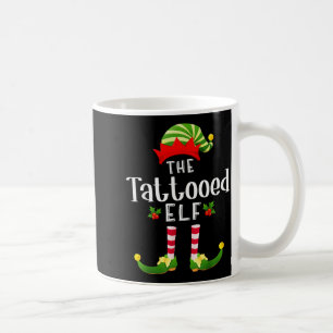 Tattooed Christmas Elf Matching Pajama X-mas Party Coffee Mug