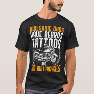 Tattooed Dad Motorcycle Fathers Day Funny T-Shirt
