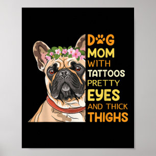 Tattooed Dog Mum Temporary Tattoos Inked Tattooed  Poster