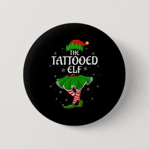 Tattooed Elf Christmas Family Girls Women Elf Squa 6 Cm Round Badge