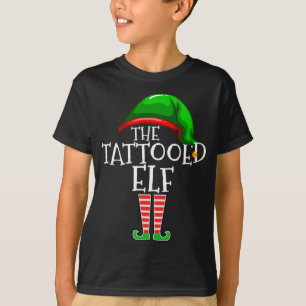 Tattooed Elf Family Matching Christmas Gift Tattoo T-Shirt