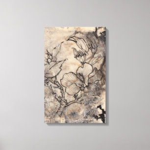 Tattooed Floral I Canvas Print