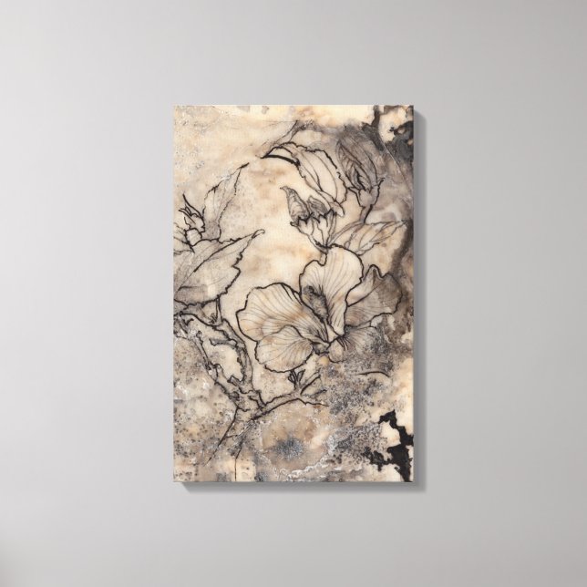 Tattooed Floral I Canvas Print (Front)
