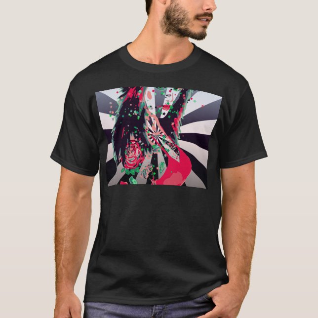 Tattooed Girl Psychedelic Art T-Shirt (Front)