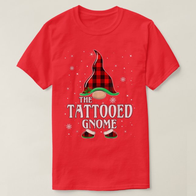 Tattooed Gnome Buffalo Plaid Matching Family Chris T-Shirt (Design Front)