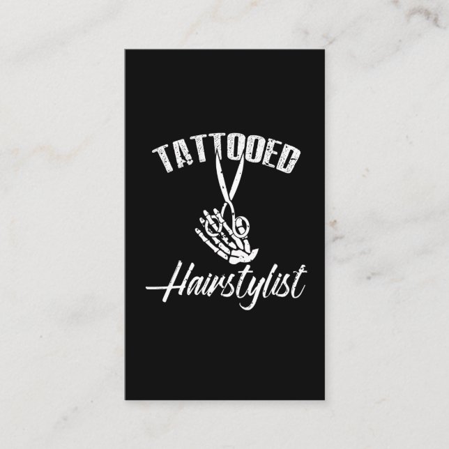 Tattooed Hairstylist Business Card (Front)