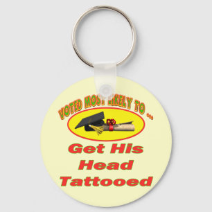 Tattooed Head Key Ring