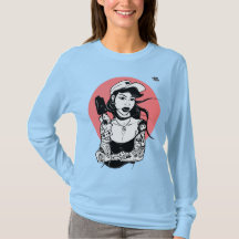 Tattooed Ice Cream Girl long sleeve T-Shirt