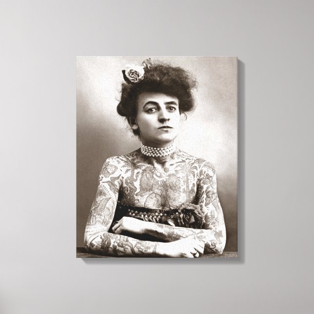 Tattooed Lady, 1907 Canvas Print (Front)