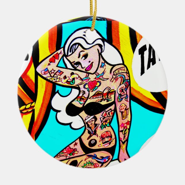 tattooed lady ornament (Front)