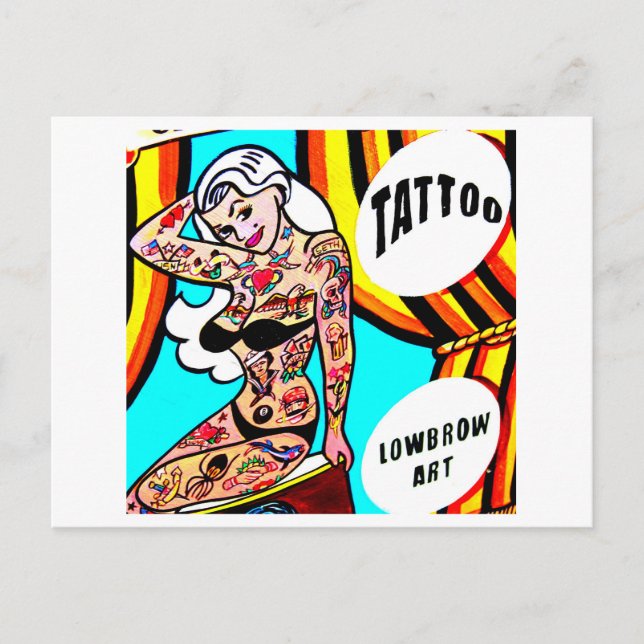 tattooed lady postcard (Front)