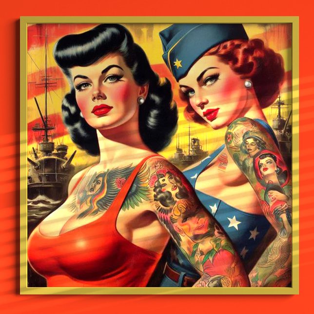 Tattooed Military Pin-up Poster (Creator Uploaded)