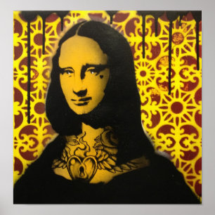 tattooed mona lisa poster print