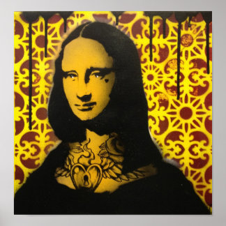 tattooed mona lisa poster print