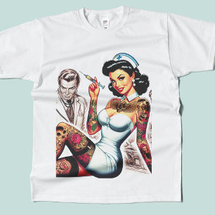 Tattooed Nurse Pin-up T-Shirt