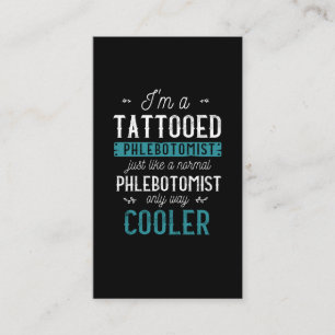Tattooed Phlebotomist Inked Tattoo Phlebotomy Business Card