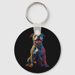 Tattooed Pitbull Dog Tattoos Pitbull Tattooed Dog Key Ring