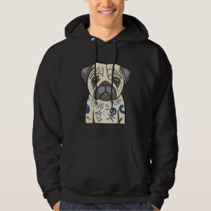 Tattooed Pug Dog Classic T-Shirt 914 Hoodie