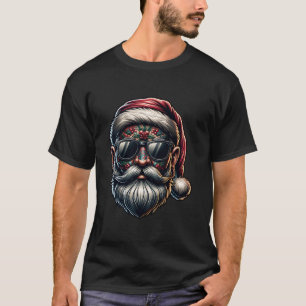 Tattooed Santa Claus inked xmas men women ugly Chr T-Shirt