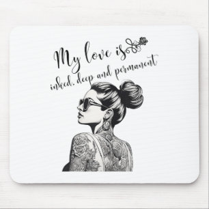 Tattooed Single Woman Inked Woman For Anti Valenti Mouse Mat