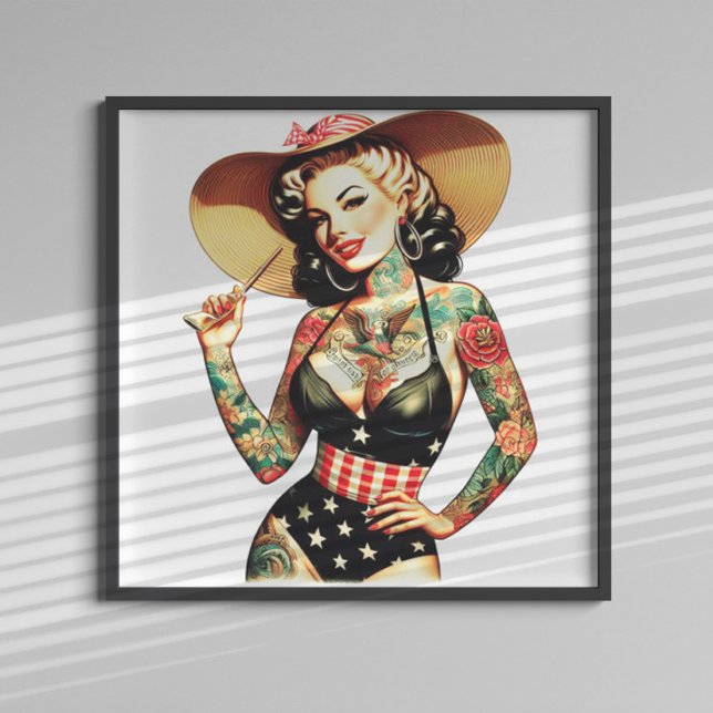 Tattooed Swimsuit Pin-up Poster (Creator Uploaded)