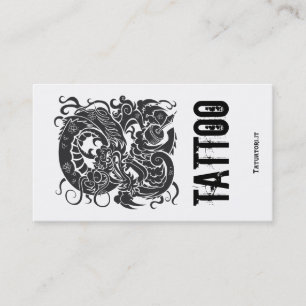 Tattooer Dragon BW Business Card