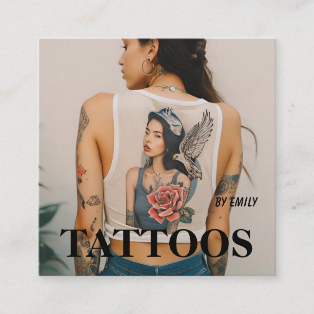 Tattoos Artist Graphic Business Card (Front)