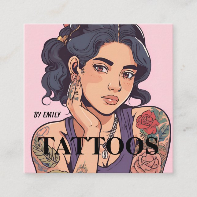 Tattoos Artist Graphic Business Card (Front)