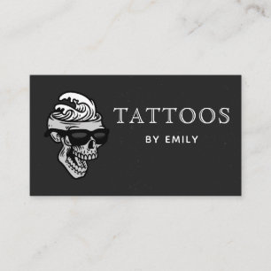 Tattoos By Your Name Funky Skull in Sunglasses Fun Business Card