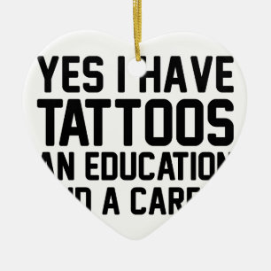 Tattoos Education & a Career Ceramic Tree Decoration