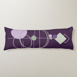 Tattoos Linework   Bohemian Purple Green Abstract Body Cushion