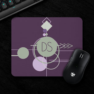 Tattoos Linework   Bohemian Purple Green Branding Mouse Mat