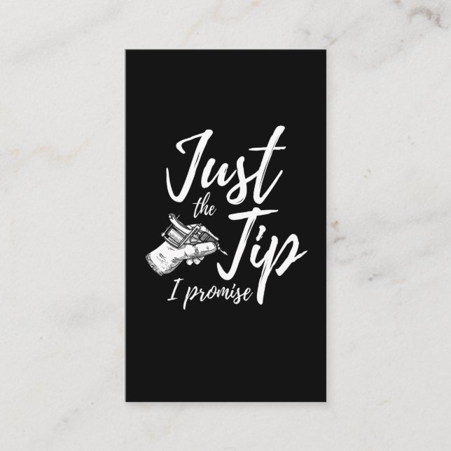 Tattoos Lover Tip Inked Tattoo Artist Business Card (Front)