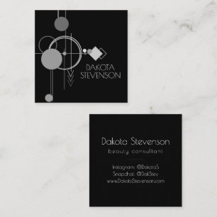 Tattoos Modern Art Deco Black and Grey Branding Calling Card