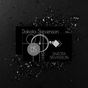 Tattoos Modern Art Deco   Black and Grey Branding Calling Card