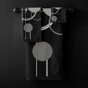 Tattoos Modern Art Deco   Monochrome Minimalism Bath Towel Set