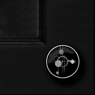 Tattoos Modern Art Deco   Monochrome Minimalism Ceramic Knob