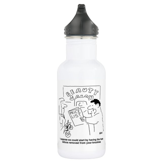 Tattoos Removal at Beauty Salon Theme. Funny 532 Ml Water Bottle (Right)