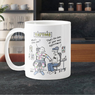 Tattoos Theme Funny Tattooist Large Coffee Mug