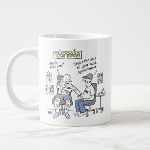 Tattoos Theme Funny Tattooist Large Coffee Mug
