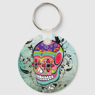 Tatttoo Urban Muerte Day of the Dead Illustration Key Ring