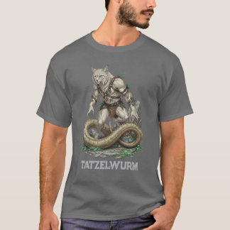 Tatzelwurm Alpine Dragon Art - Mythic Cat Serpent T-Shirt