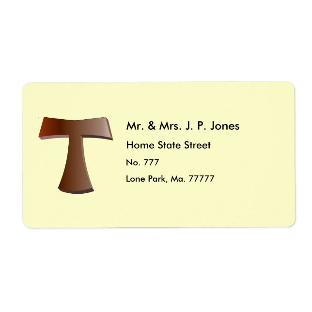 Tau Cross Address Labels (Front)