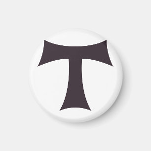 Tau Cross Franciscan Faith Symbol Art Magnet