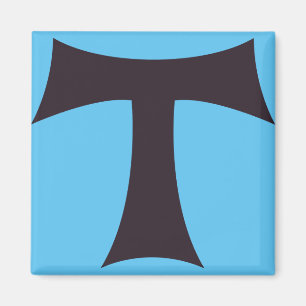 Tau Cross Franciscan Faith Symbol Art Magnet