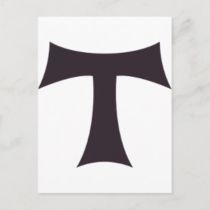 Tau Cross Franciscan Faith Symbol Art Postcard