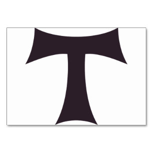 Tau Cross Franciscan Faith Symbol Art Table Number