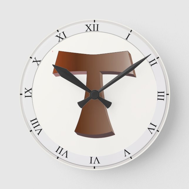 Tau Cross Round Clock (Front)